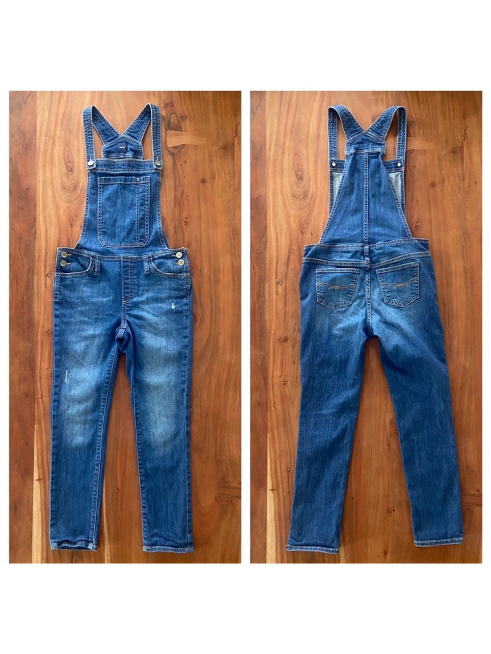 GAP kids denim overalls stretch skinny summer spring blue jean girls large